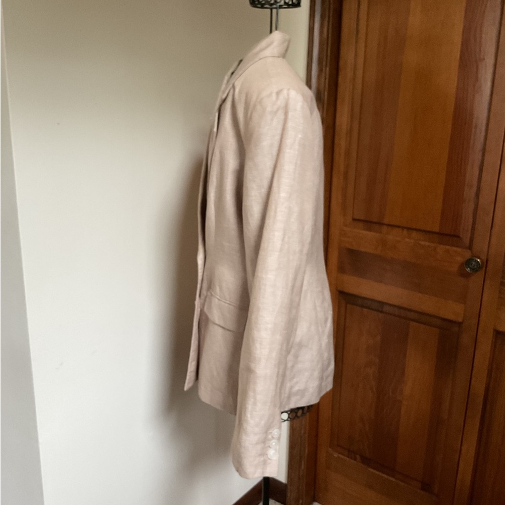 A New Day Linen Blend Double-Breasted Blazer, 8, New - Picture 4 of 7